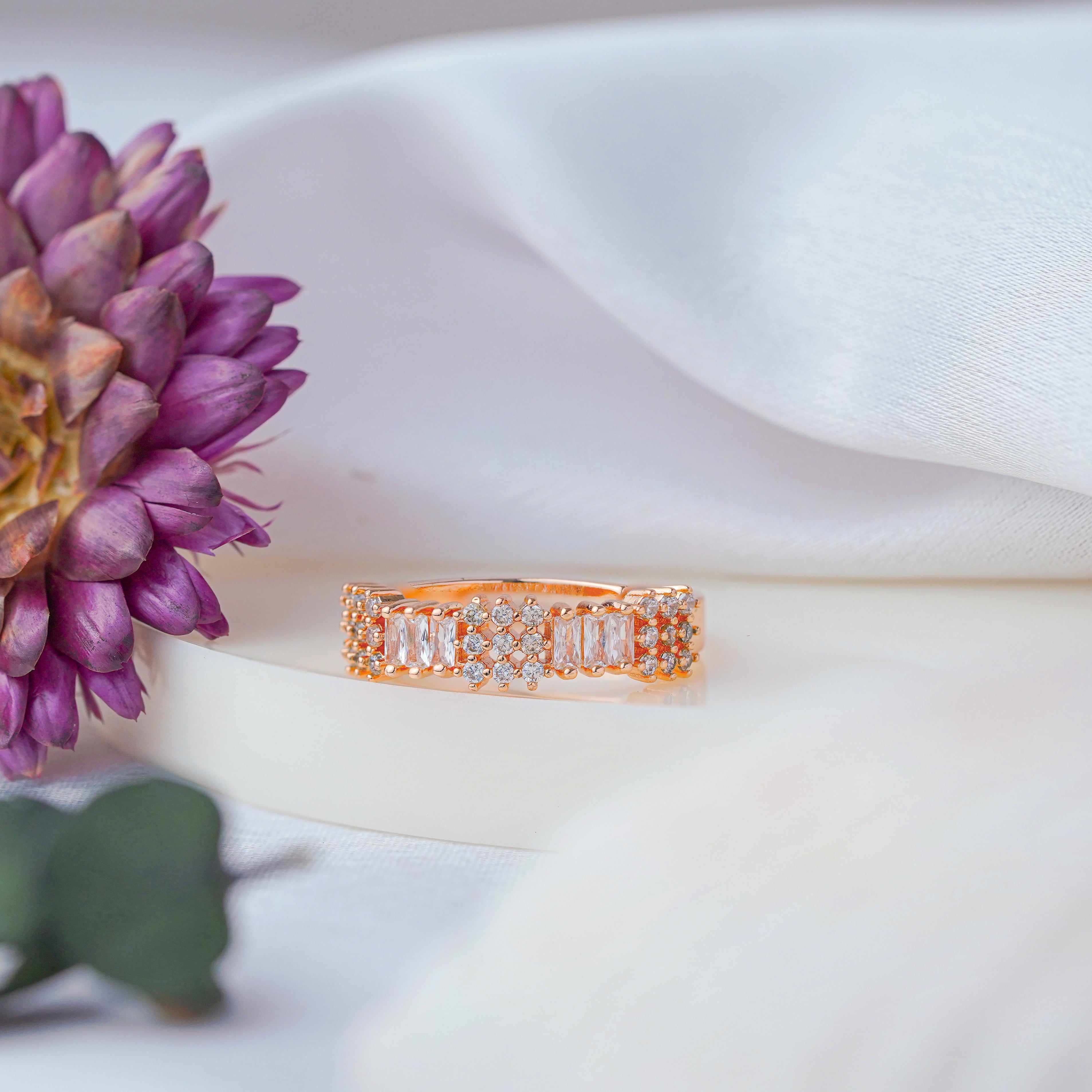 Jewelsium Rose Gold Designer Artificial Ring: Effortless Glamour, Endless Admiration