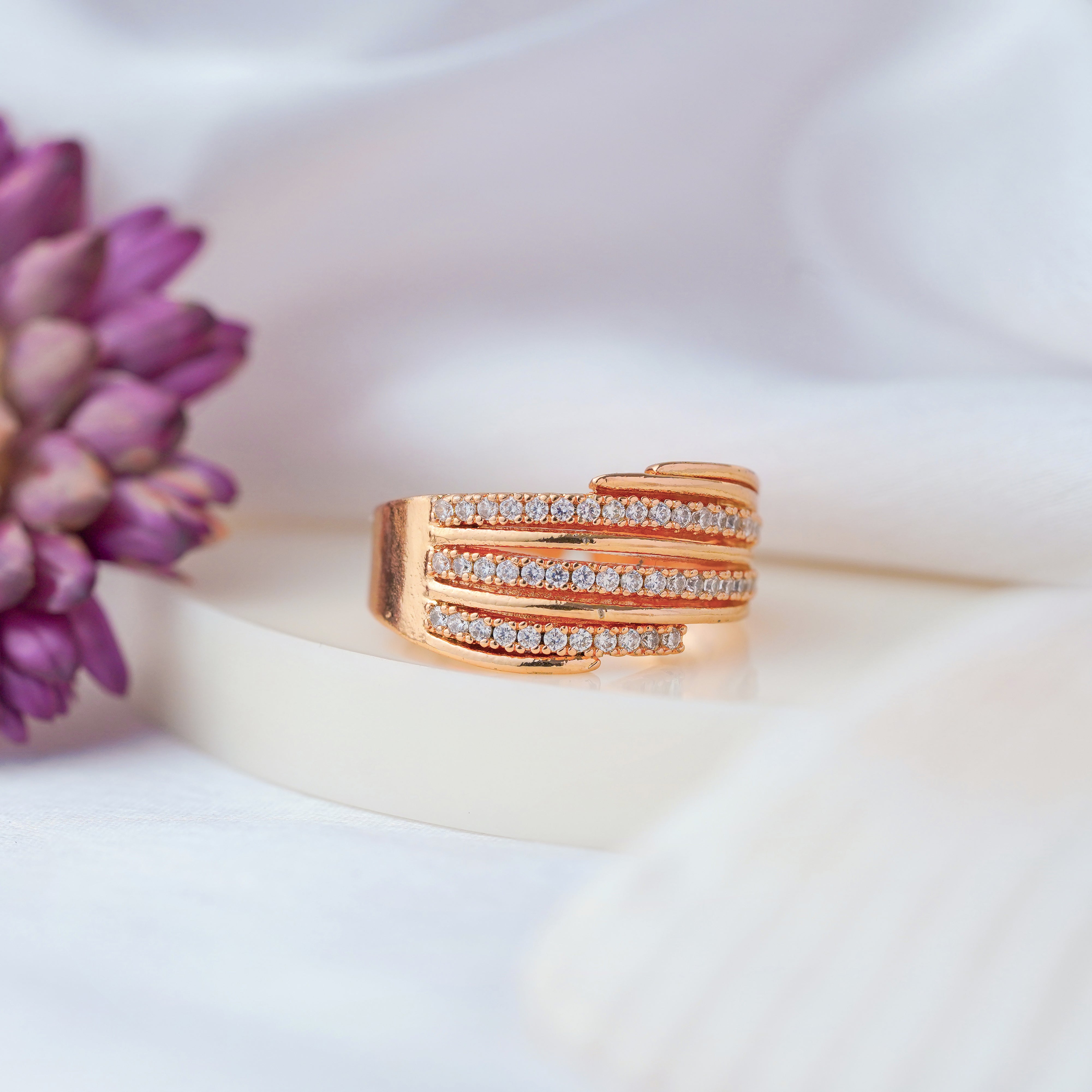 Jewelsium Stunning Rose Gold Designer Ring: Elevate Your Style with Sophistication