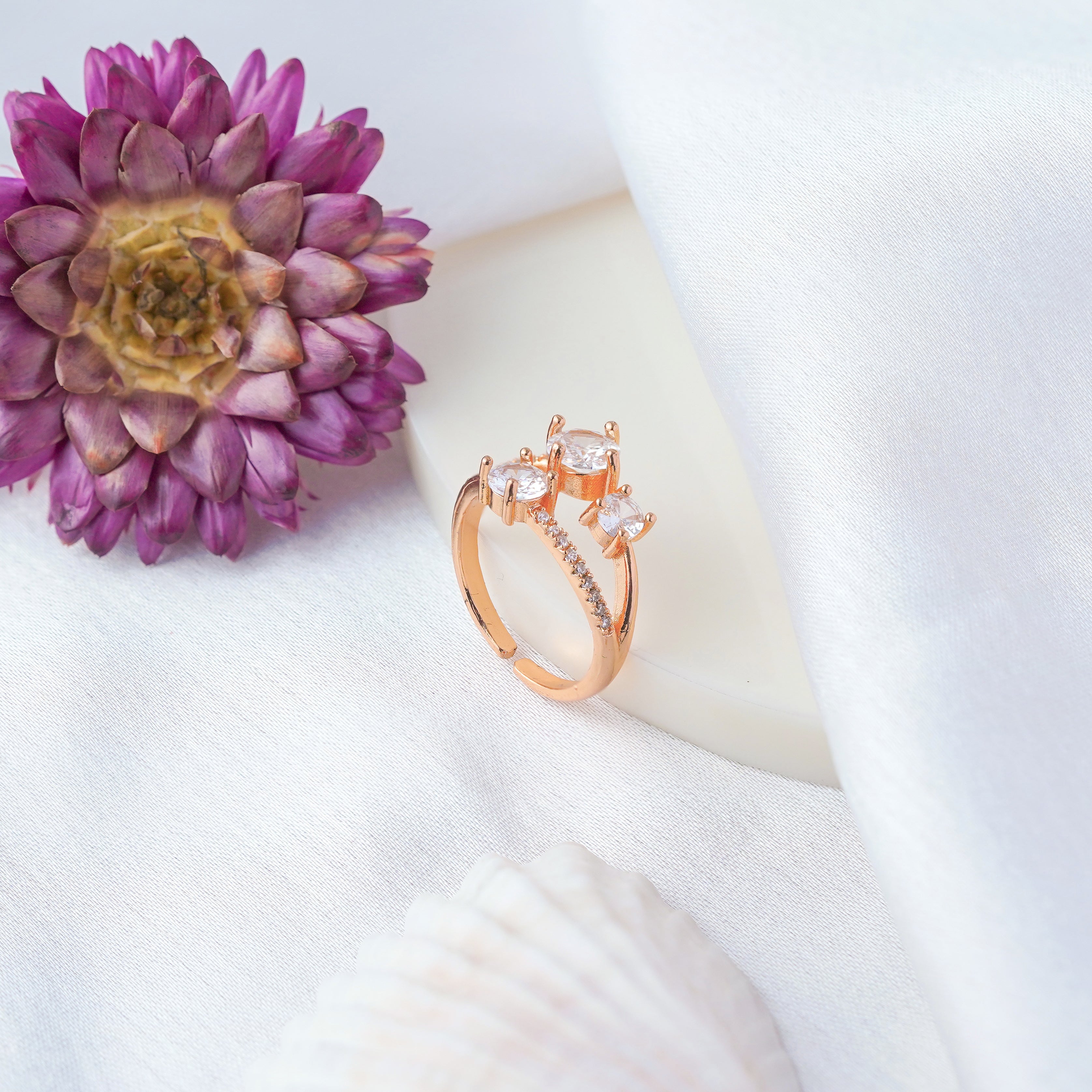 Jewelsium Impressive Rose Gold Designer Ring: Captivate Hearts with Timeless Charm