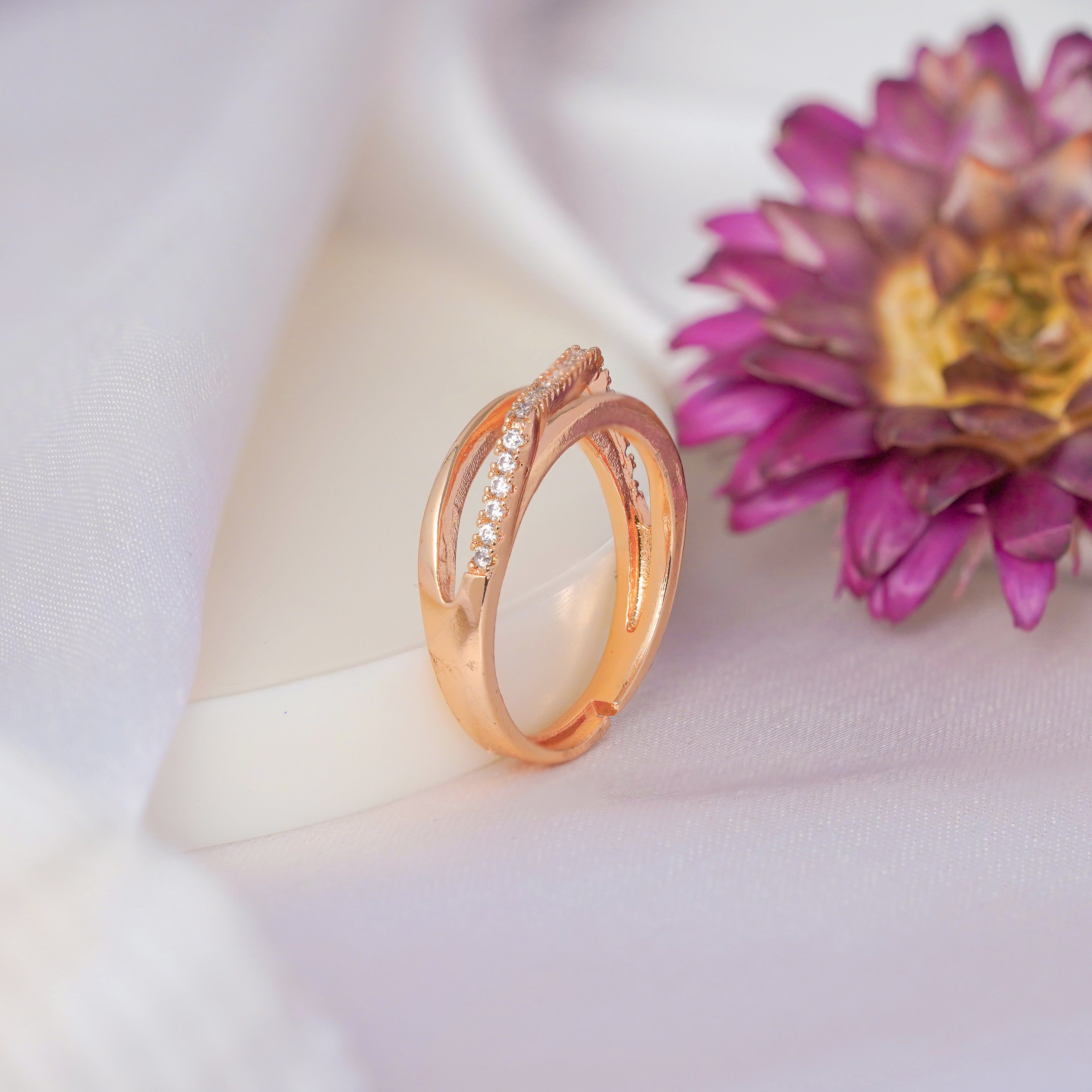 Jewelsium Rose Gold Designer Ring: Exquisite Beauty, Unmatched Brilliance