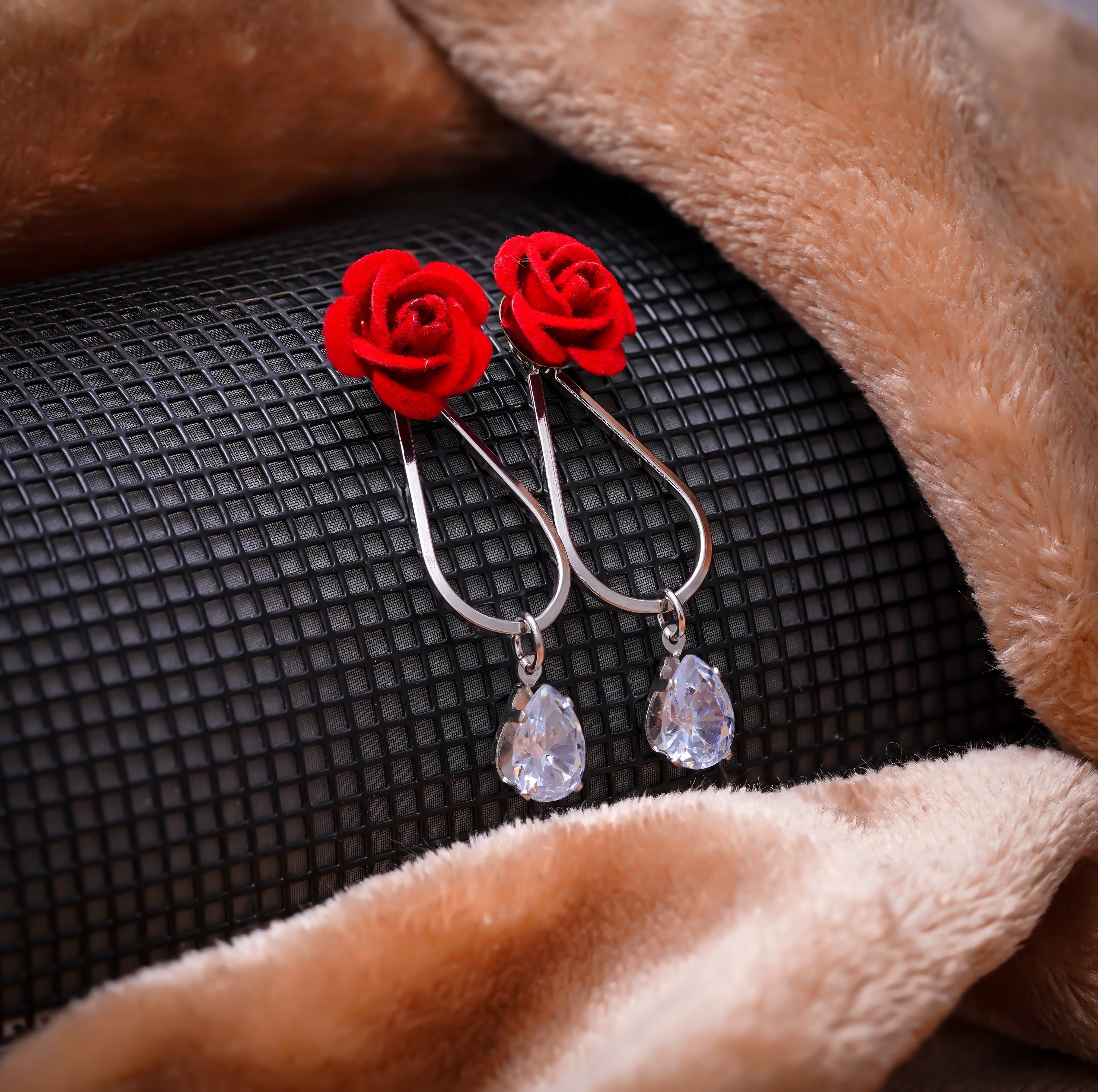 "Frontier Flair: Western Rose-inspired Earrings"