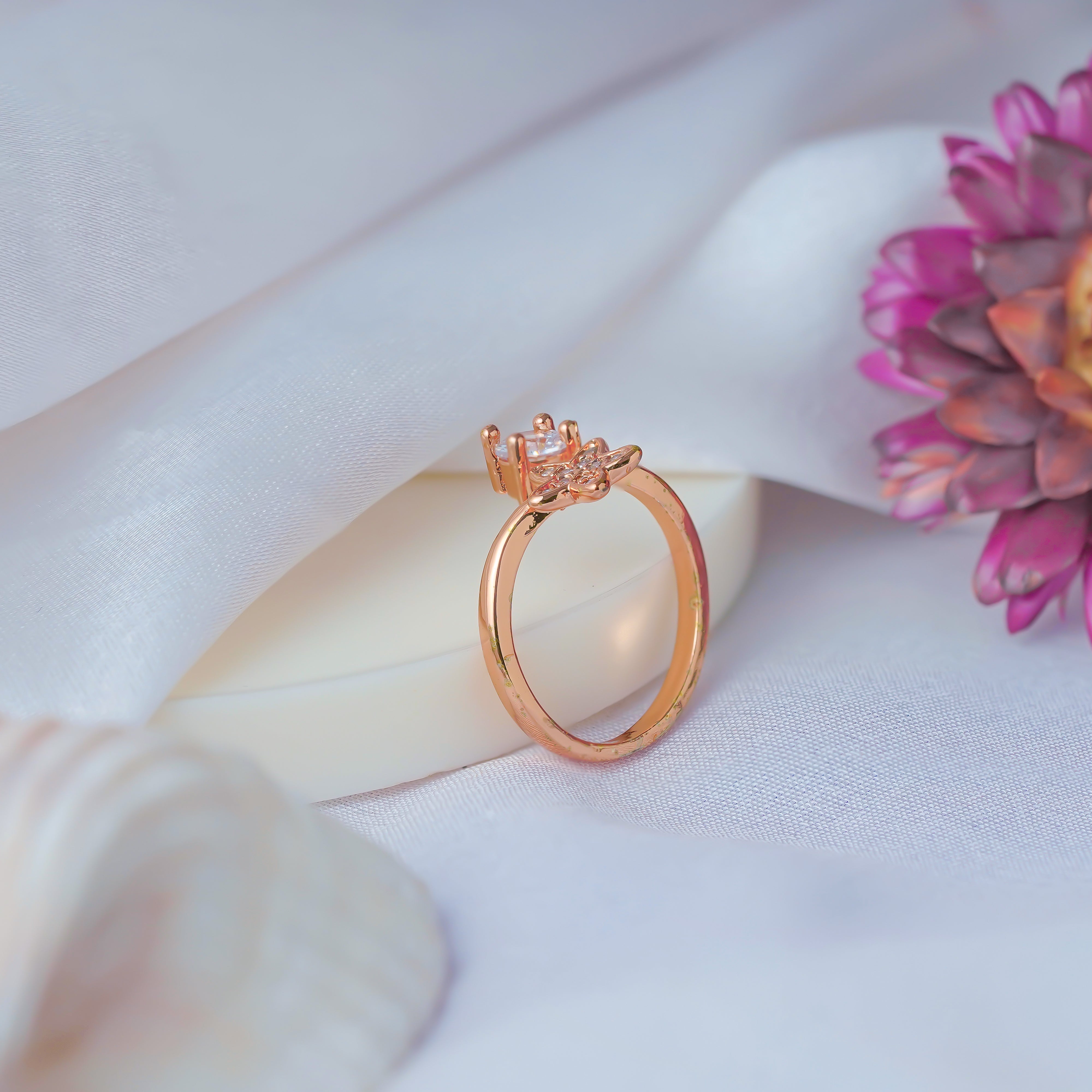 Rose Gold Glamour: Designer Artificial Ring for Every Occasion