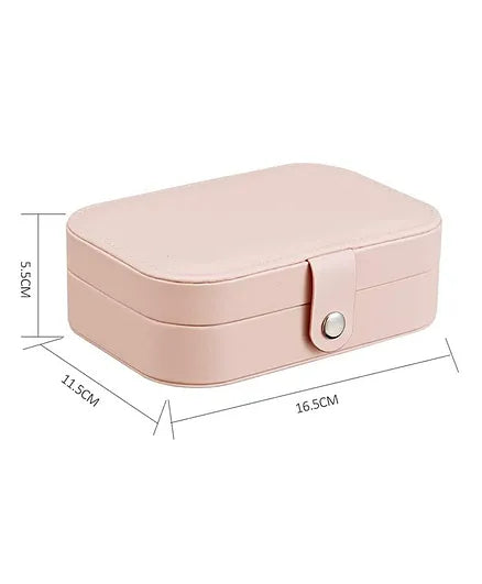 Jewelsium - Jewellery Organiser PU Leather Zipper Portable Storage Box ( Only Box )