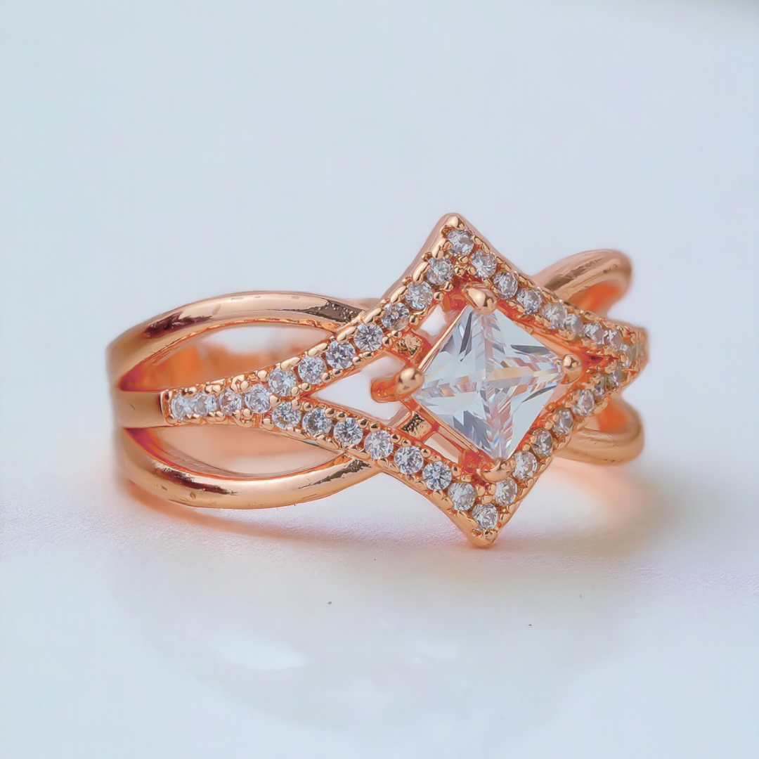 Chic and Trendy: Artificial Rose Gold Ring for Her