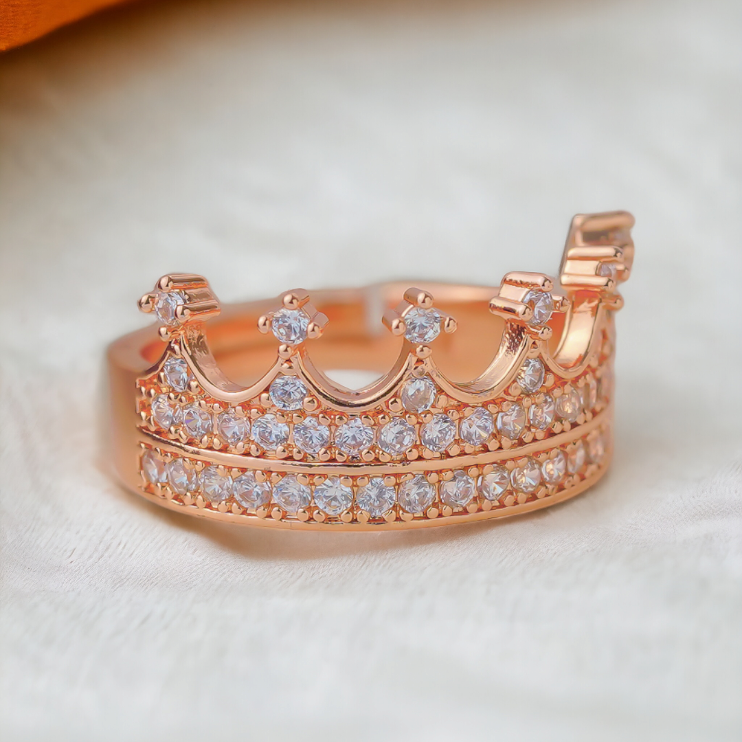 Modern King: Exquisite Rose Gold Artificial Ring