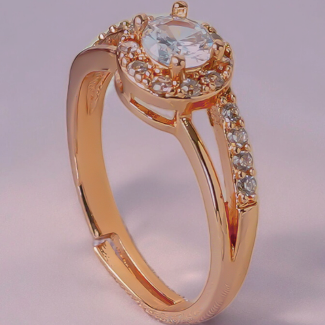 Elegance Redefined: Rose Gold Artificial Designer Ring