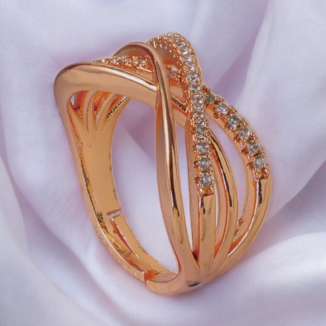 Fashion Forward: Rose Gold Statement Ring - Artificial Beauty